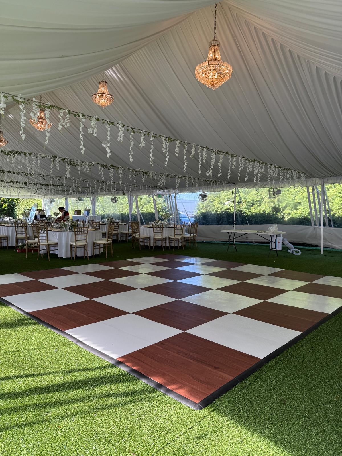 White Maple Checker Board Dance Floor